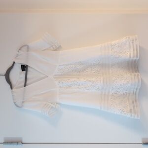 Bardot white a-line dress